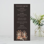 Modern Elegant Land Western- Bloemen Menu (Staand voorkant)