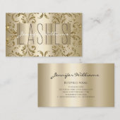 Modern Elegant Lashes Gold Visitekaartje (Voorkant / Achterkant)