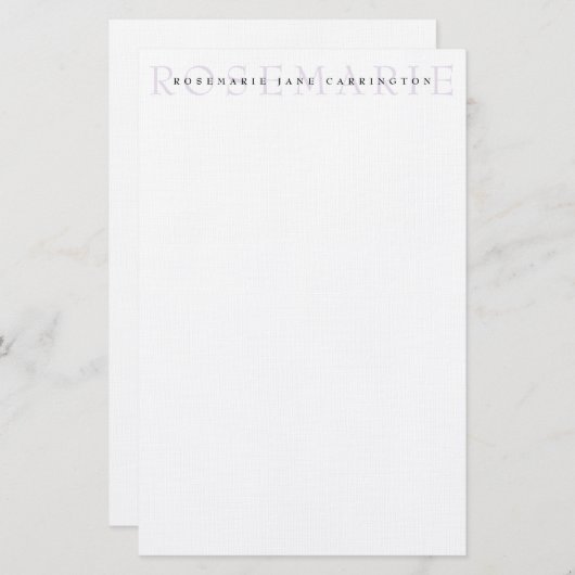 Modern Elegant Lavender - Speciaal verhaal Briefpapier (Voorkant / Achterkant)