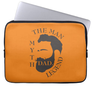 Modern Elegant Legendary Dad Vaderdag Laptop Sleeve
