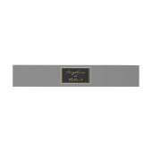 Modern elegant Light Grey & Gold Script Weddenscha Uitnodigingen Wikkel (Vlak)