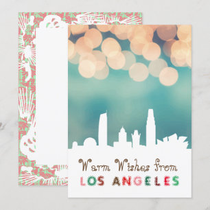 Modern Elegant Los Angeles City Skyline Kaart