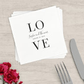 Modern Elegant Love Wedding Servet