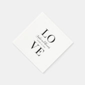 Modern Elegant Love Wedding Servet (Hoek)