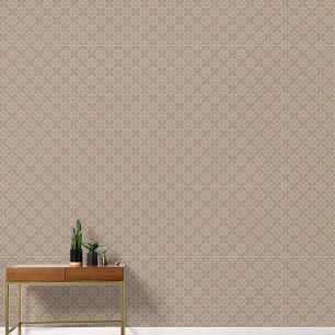 Modern Elegant Mandala Bloem Patroon Bruin Behang
