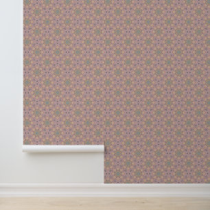 Modern Elegant Mandala Bloemen Patroon Roze Behang