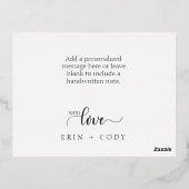 Modern & Elegant Marbled gouden folie dank u kaart (Achterkant)