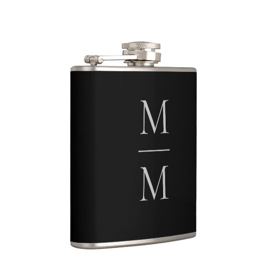 Modern elegant Masculine Simple Classic Monogram Heupfles (Rechts)