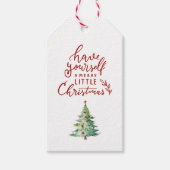 Modern Elegant Merry-kerstscript Cadeaulabel (Voorkant)