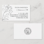 Modern Elegant minimaal zwart-wit Visitekaartje (Voorkant / Achterkant)