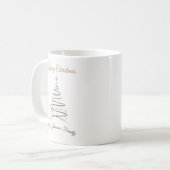 Modern Elegant Minimal Christmas Tree Mug (Devant gauche)