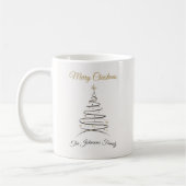 Modern Elegant Minimal Christmas Tree Mug (Gauche)
