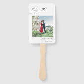 Modern Elegant Minimal Destination Wedding Program Handwaaier (Voorkant)