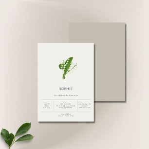 Modern Elegant Minimal Lily Valley Vrijgezellenfee Kaart