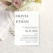 Modern Elegant Minimal Wedding Invitation