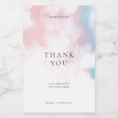 Modern Elegant Minimalist Blush Pink Blue Voedselcontainer Etiket (Enkel label)