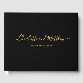Modern Elegant Minimalist Chic Personalize Wedding Gastenboek