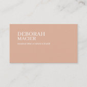 Modern Elegant Minimalist Dusty Roos Visitekaartje (Voorkant)