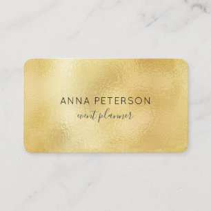Modern Elegant Minimalist Gold Foil Visitekaartje