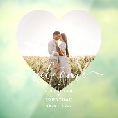 Modern Elegant Minimalist Photo Weddenschap Welkom Raamsticker (Vel 3)