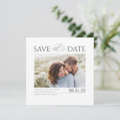 Modern Elegant Minimalist Save the Date Photo (Staand voorkant)