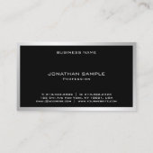 Modern Elegant Minimalistisch Zilver Professioneel Visitekaartje (Achterkant)