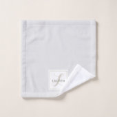 Modern Elegant Monogram Bad Handdoek (Wasdoekje)