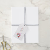 Modern Elegant Monogram Bruiloft Favor Label Cadeaulabel (Met Touw)