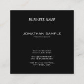 Modern Elegant Monogram Chic Silver Watch Plain Vierkante Visitekaartje (Achterkant)