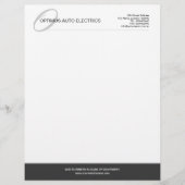 Modern & Elegant Monogram Custom Briefhoofd (Voorkant)