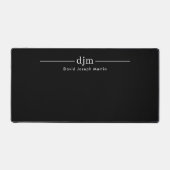 Modern Elegant Monogram Minimalist Black & White (Recto)