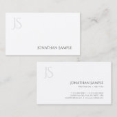 Modern Elegant Monogram Minimalistisch Ontwerp Dui Visitekaartje (Voorkant / Achterkant)