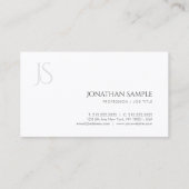 Modern Elegant Monogram Minimalistisch Ontwerp Dui Visitekaartje (Achterkant)