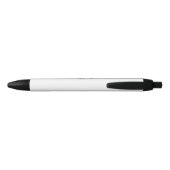 Modern Elegant Monogram Naam Zwart Goud Script Zwarte Inkt Pen (Achterkant)
