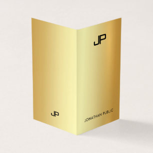 Modern Elegant Monogram Professioneel Glamour Goud Visitekaartjes