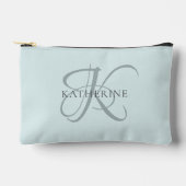 Modern Elegant Monogram Script Aqua Blue Etui (Voorkant)