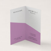 Modern Elegant Monogram Sjabloon Paarse Roze Visitekaartjes (Binnen)