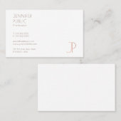 Modern Elegant Monogram Sjabloon Professional Busi Visitekaartje (Voorkant / Achterkant)