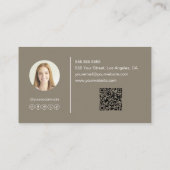 Modern Elegant Monogram Taupe Professional Visitekaartje (Achterkant)