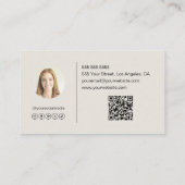 Modern Elegant Monogram Visitekaartje (Achterkant)