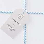 Modern Elegant Monogrammed Minimalist Dank u Cadeaulabel