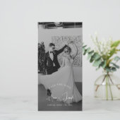 Modern Elegant Names Old Money Wedding Photo Save The Date (Staand voorkant)