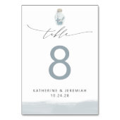 Modern Elegant Nautical Seashell Script Bruiloft Kaart (Voorkant)