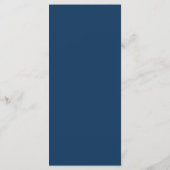 Modern Elegant Navy Blue Gold Lijst Dinermenu Menu (Achterkant)
