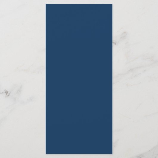 Modern Elegant Navy Blue Gold Lijst Dinermenu Menu (Achterkant)