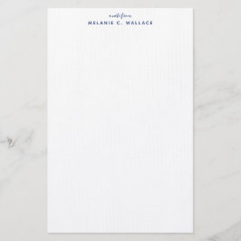 Modern Elegant Navy Blue op maat Briefpapier