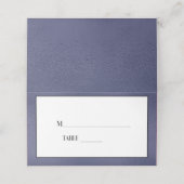 Modern Elegant Navy Blue White Place Kaarten (Buitenkant ongevouwen)