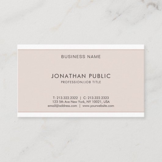 Modern Elegant Ontwerp Professionele Koele Sjabloo Visitekaartje (Voorkant)