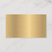 Modern Elegant Ontwerp Uw Custom Text Gold Visitekaartje (Achterkant)