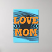 Modern elegant oranje, zwart, blauw, mam design canvas afdruk (Voorkant)